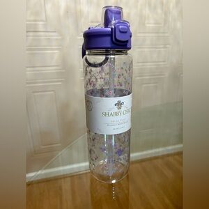 Brand New Shabby Chic Reusable Floral Water Bottle Plastic 39oz,